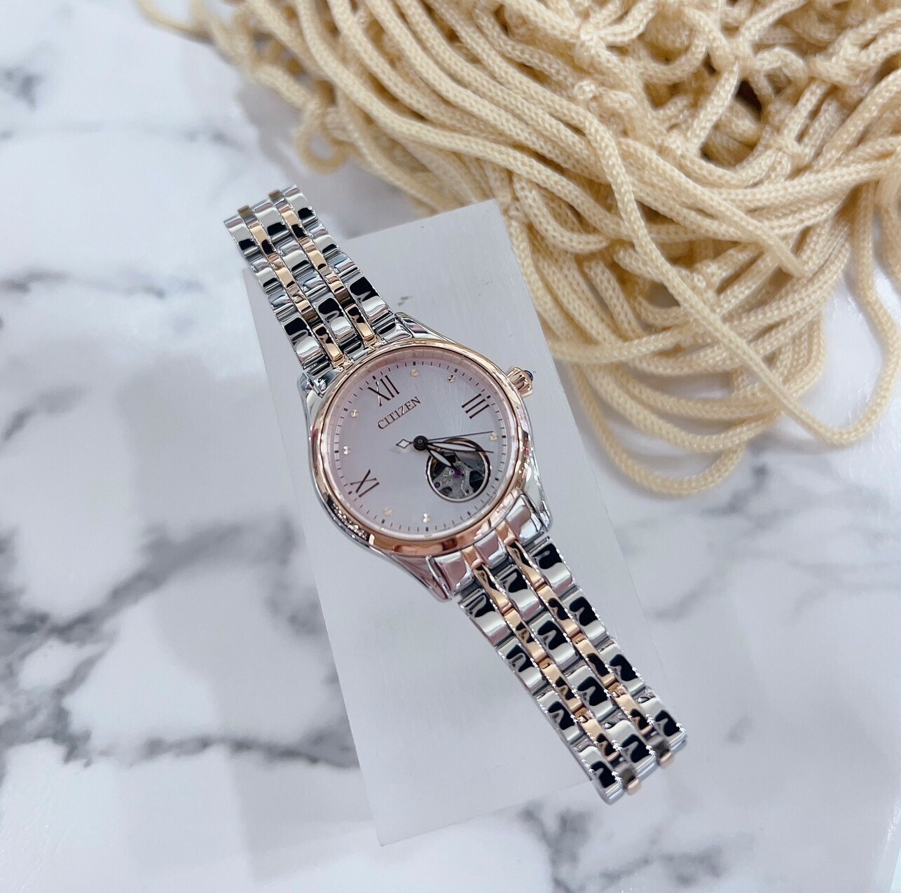 【CITIZEN 星辰】優雅鏤空機械腕錶 PR1044-87X 28.5mm 現代鐘錶