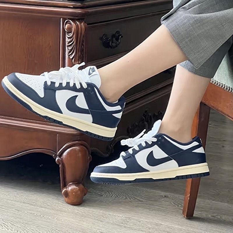 Nike Dunk Low Midnight Navy White 海軍藍 復古女鞋 DD1503-115