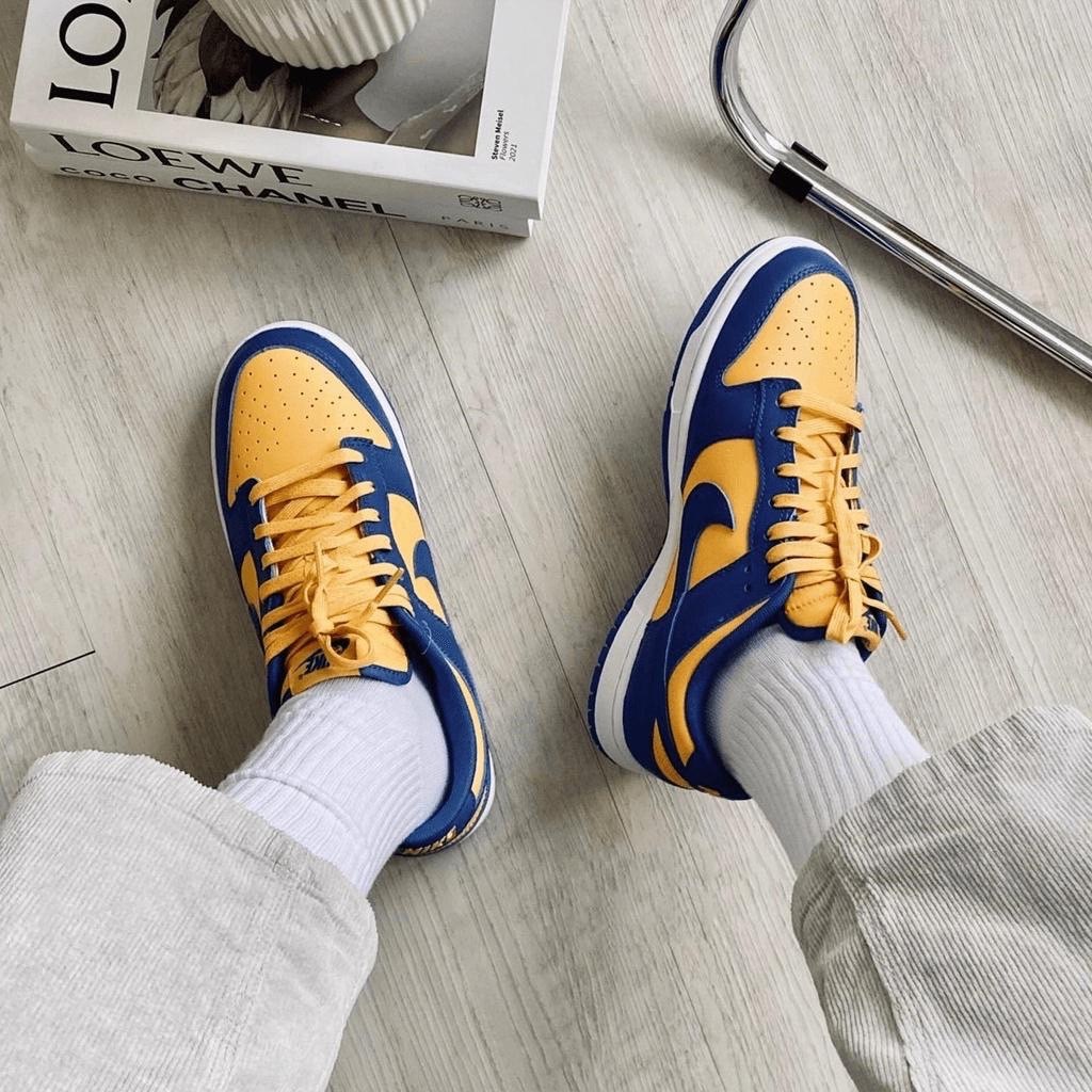 Nike Dunk Low Retro "UCLA" 加州大學 藍黃 勇士隊配色 皮革 男鞋 DD1391-402