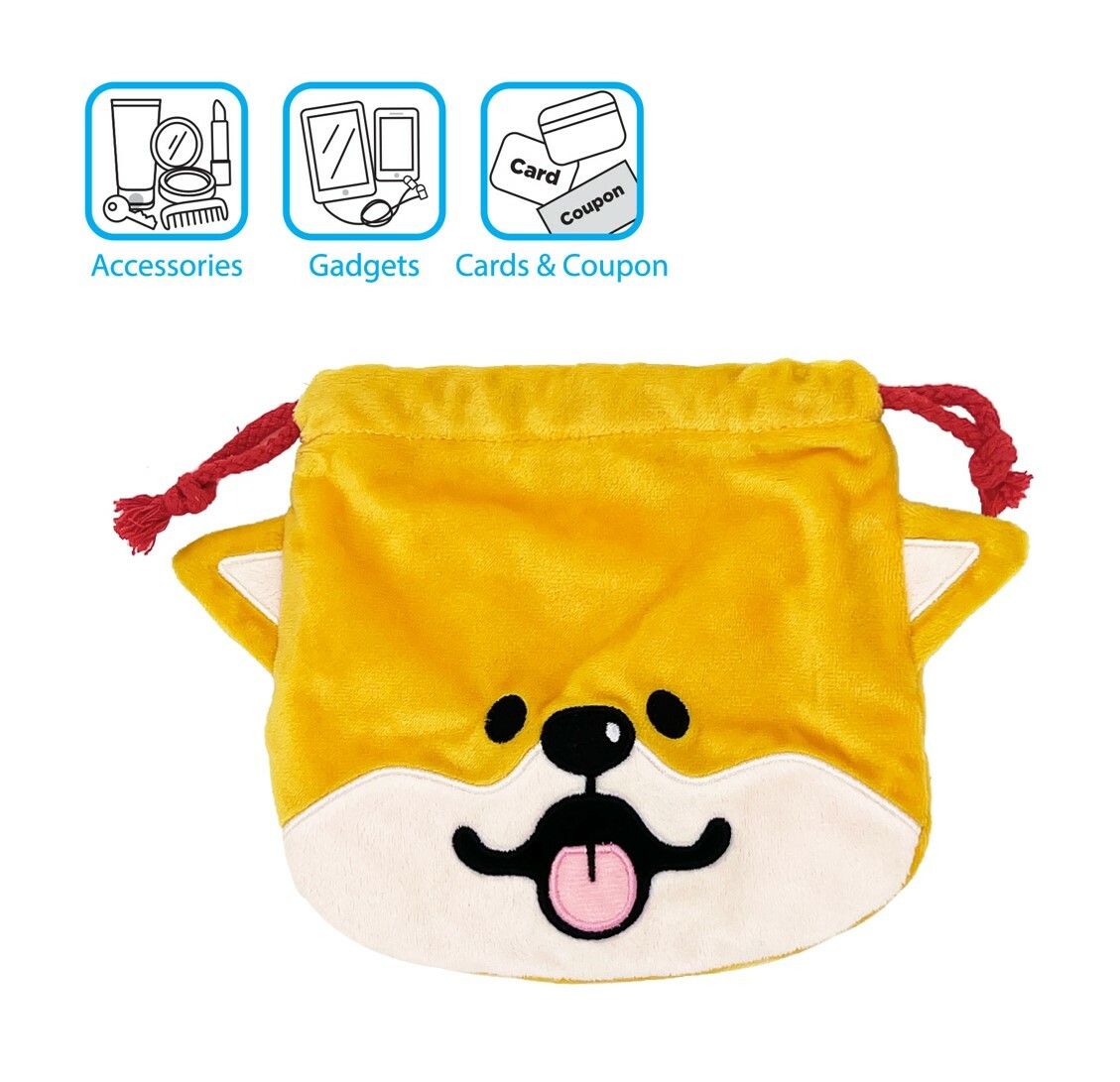 柴犬多用毛絨索繩袋