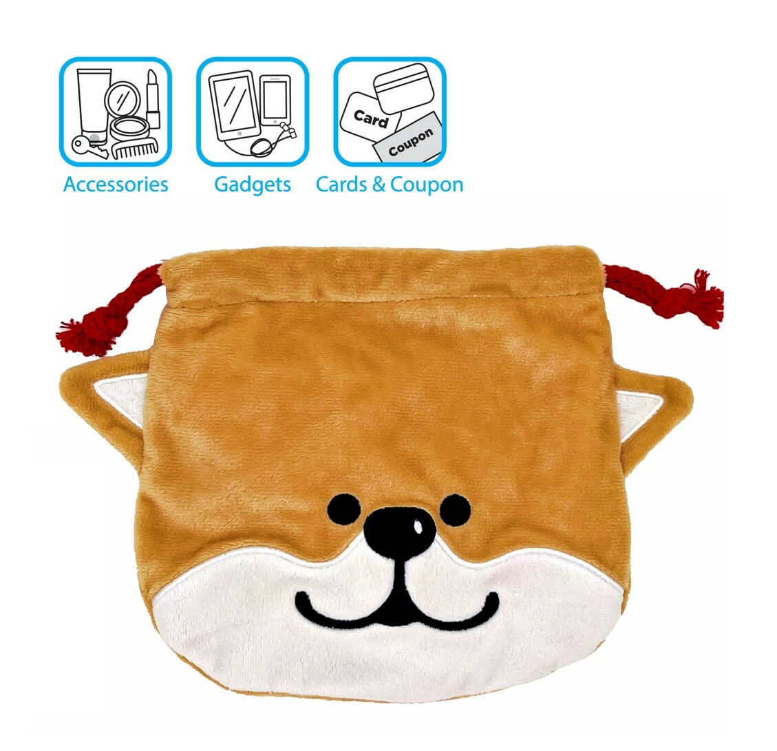 柴犬多用毛絨索繩袋