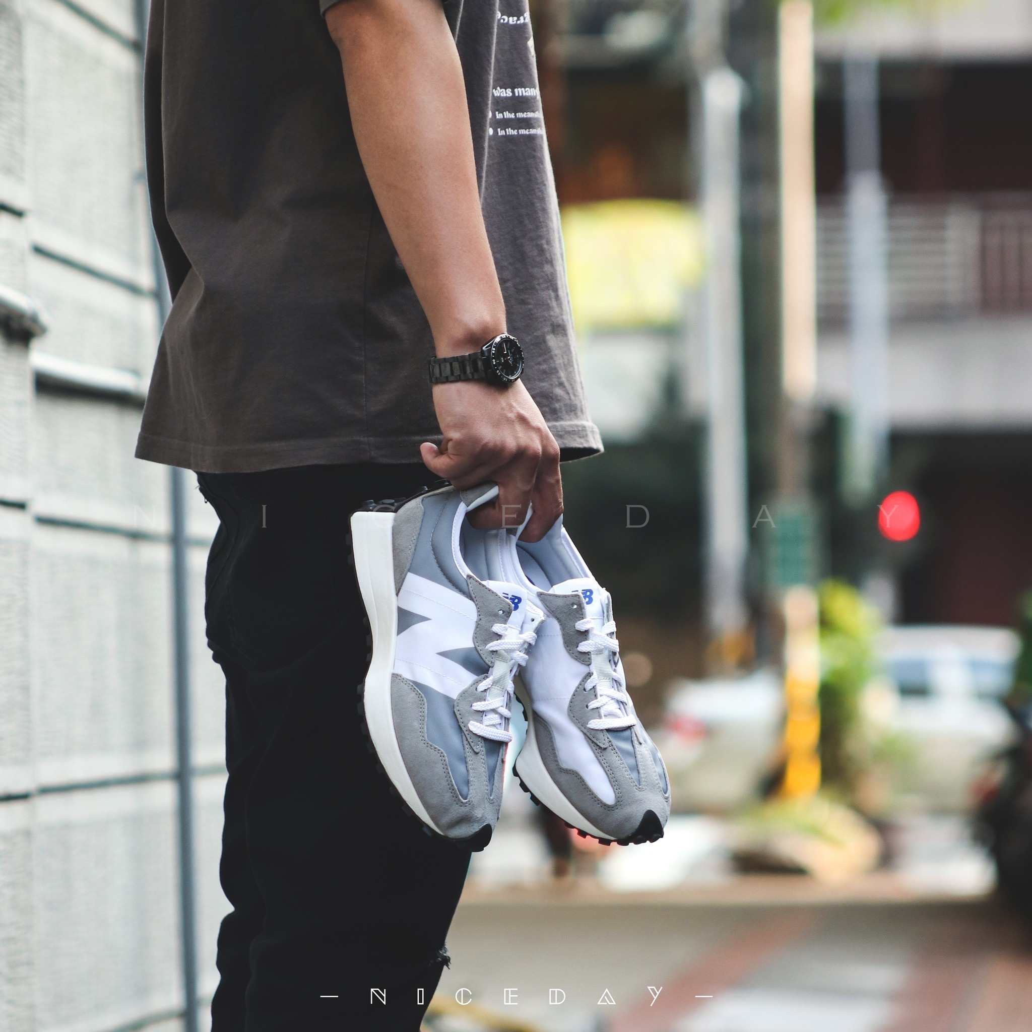 NICEDAY 現貨 New Balance 327 元祖灰 灰白 男女尺寸 MS327LAB