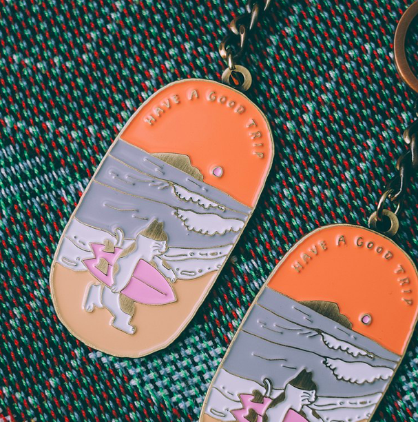 黑白小姐｜Outdoor 金屬鑰匙圈 Have A Good Trip