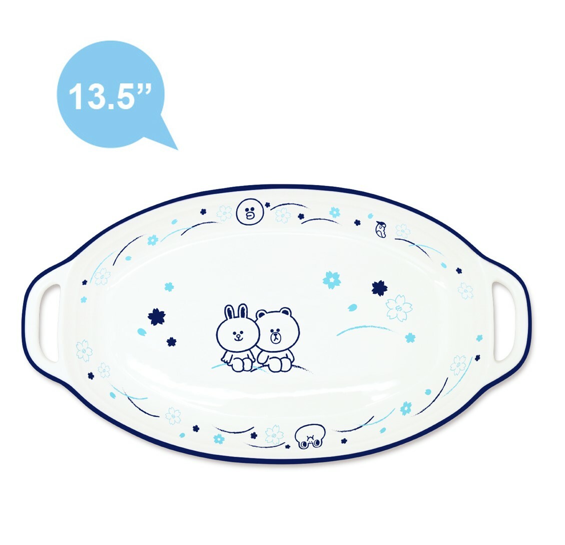 LINE FRIENDS - 13.5吋碟 蒸魚碟 沙律碗