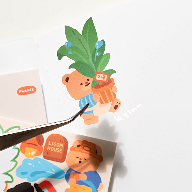 Khakiz Sticker－Planter Ligom (Korean Stationery Brand)