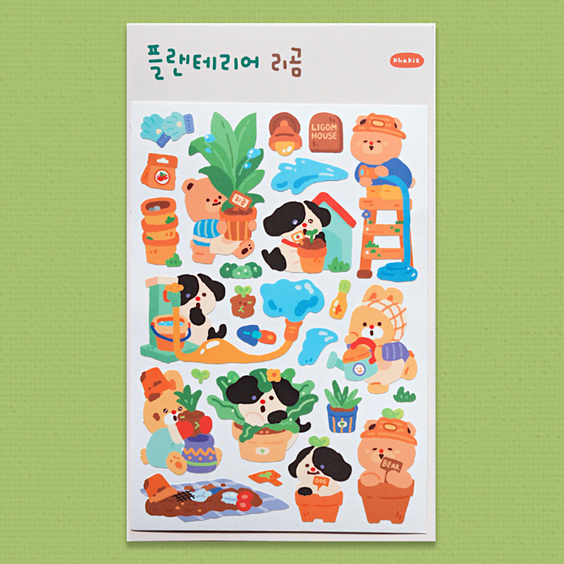 Khakiz Sticker－Planter Ligom (Korean Stationery Brand)