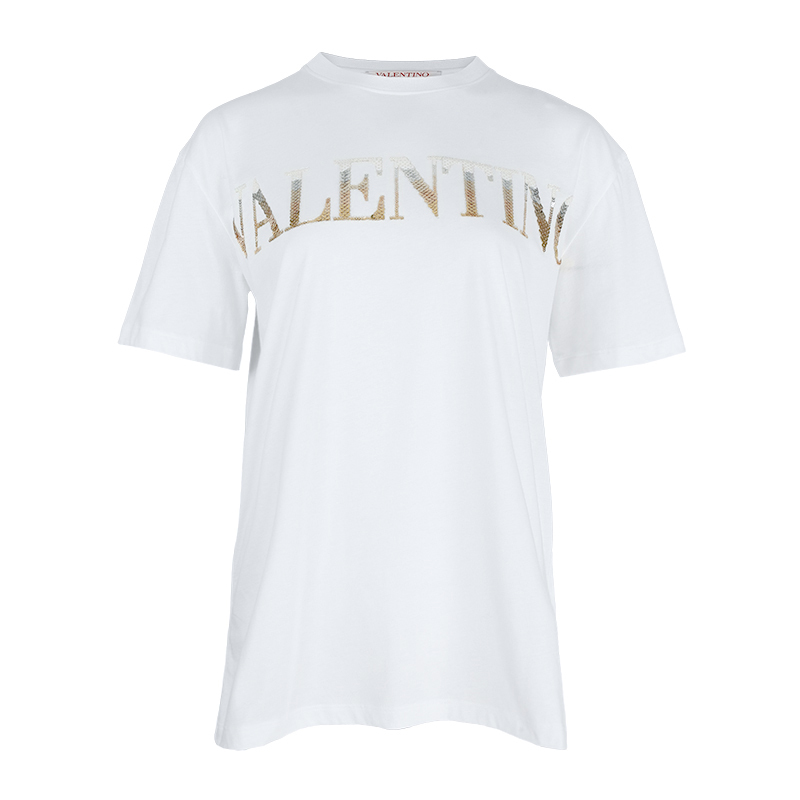 VALENTINO Logo 亮片T恤 -T