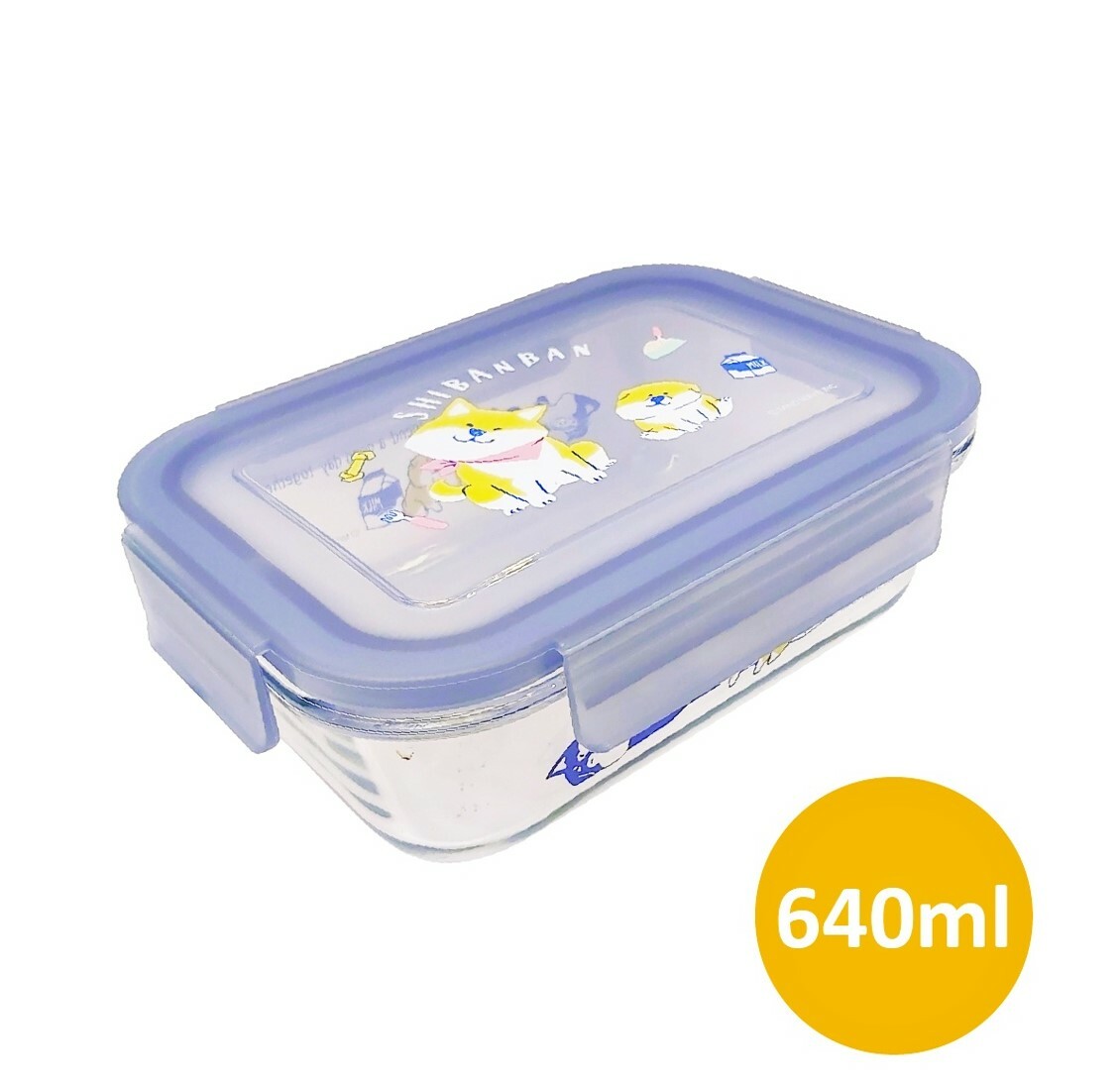 柴犬 玻璃食品容器午餐盒