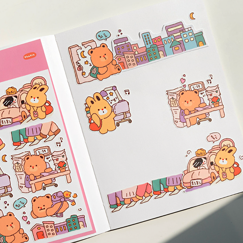Khakiz Sticker－Commuting (Korean Stationery Brand)