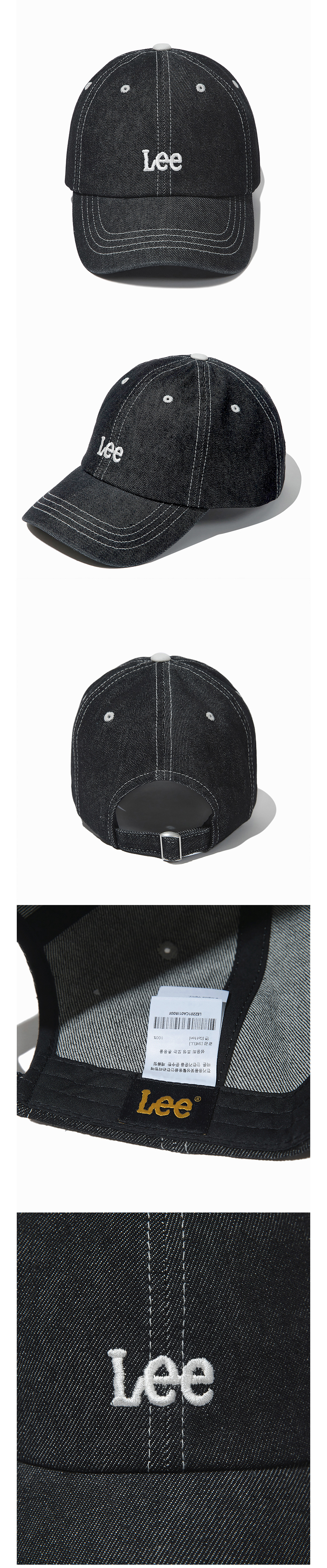◎LEE◎ Small Twitch Logo Pigment Ball Cap Charcoal LEE】SMALL TWITCH LOGO COTTON CURVE BALL CAP (LE310)