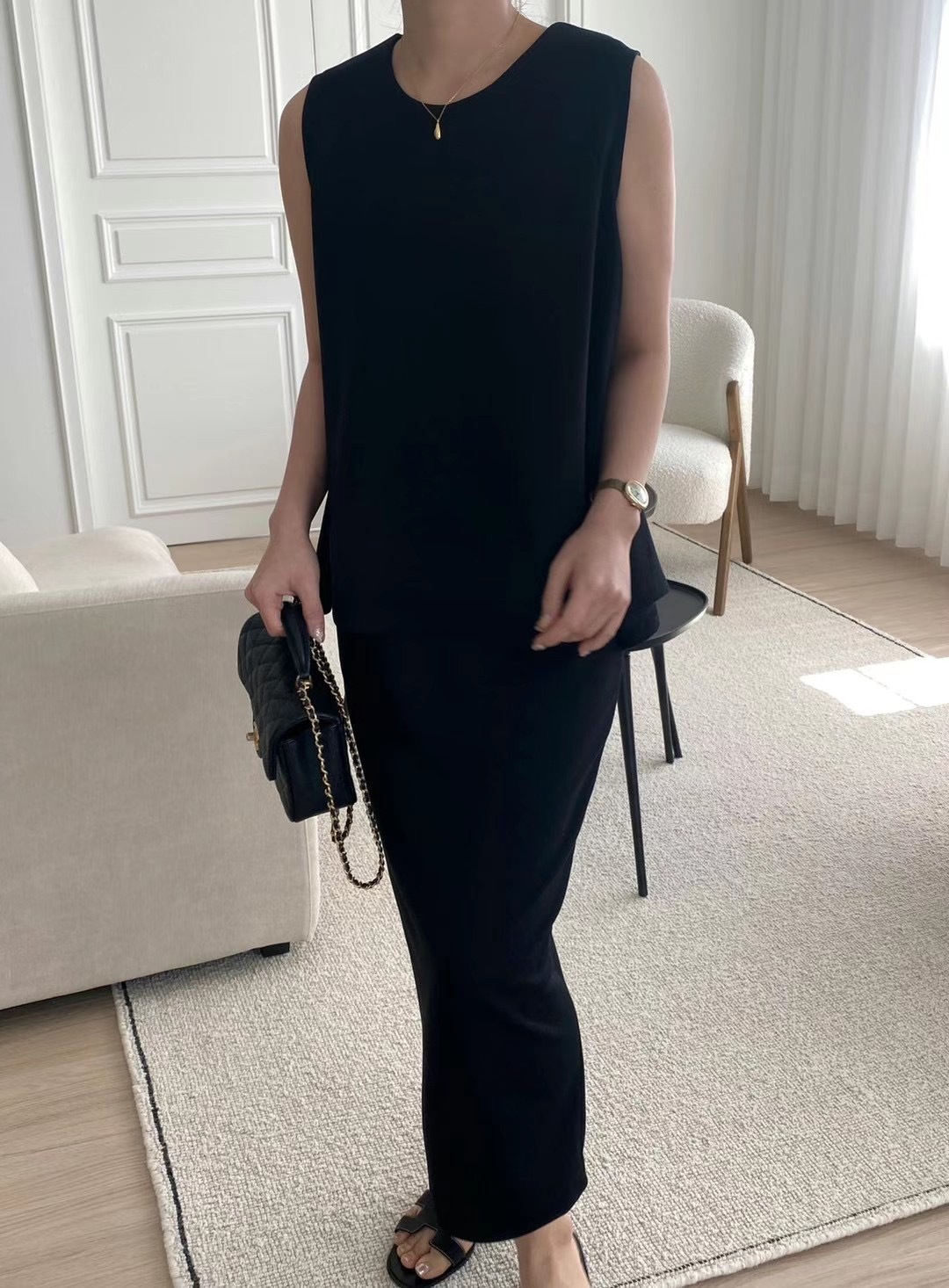 (極舒適)彈性背心+裙套裝