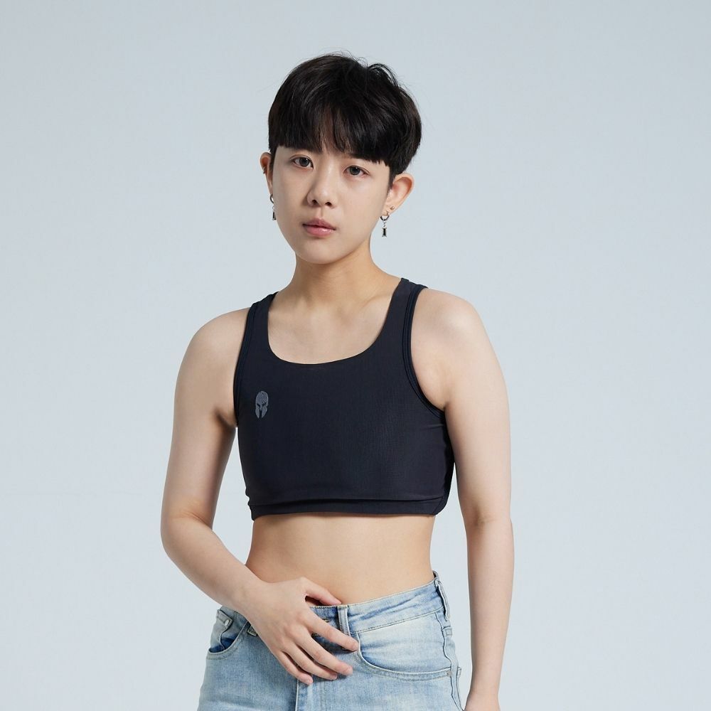 Warrior束胸-Cool Chill全網輕量-黏貼款-黑色