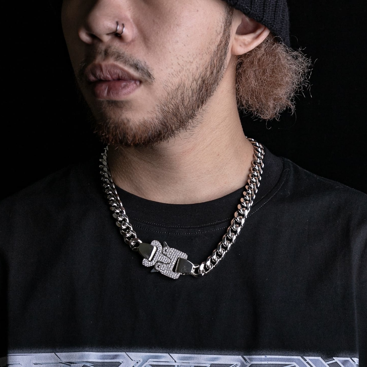 12mm登山扣光面古巴鍊