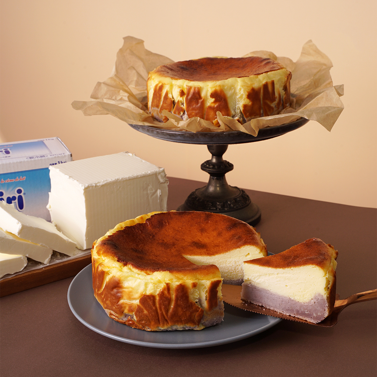 芋到巴斯克 6吋【巴斯克乳酪/生日蛋糕/芋頭蛋糕】