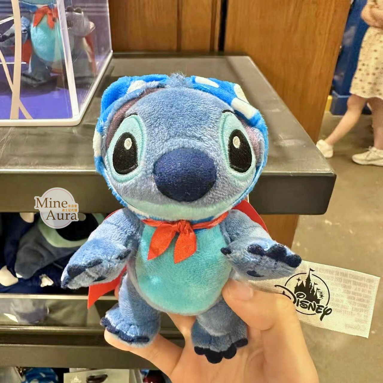 夏日綺夢系列 史迪奇 Stitch 披風造型 絨毛 鑰匙圈 吊飾 星際寶貝 Lilo & Stitch -上海迪士尼樂園