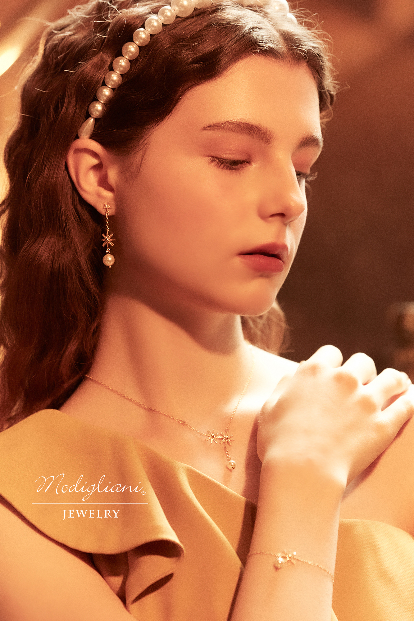 黃銅飾品,黃銅,氣質,星星,手鍊,施華洛世奇水晶珍珠,18K金,星芒,珍珠,鋯石