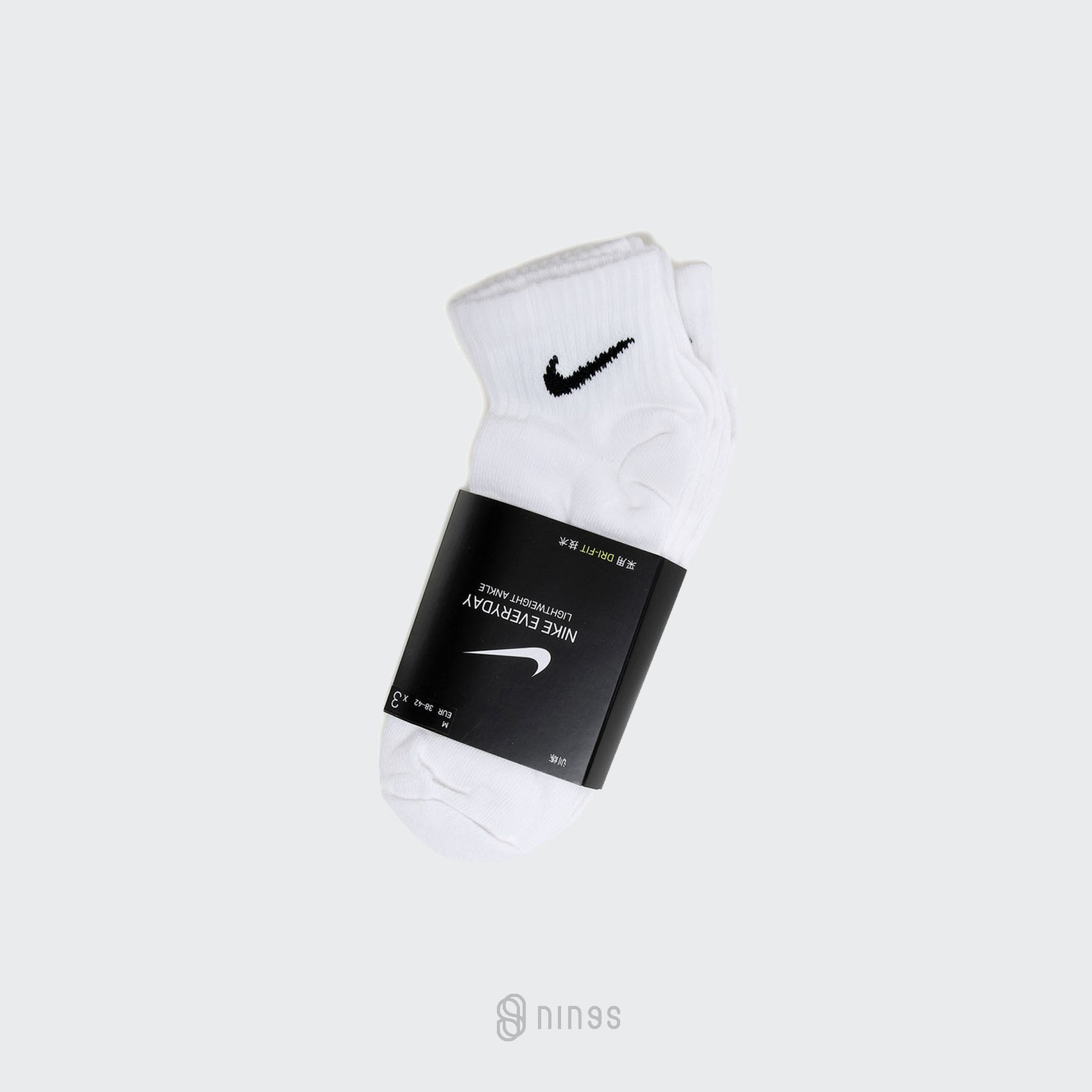 【現貨】NIKE EVERYDAY LTWT ANKLE 3PR SOCKS 白色襪子 踝襪 (單雙) SX7677100