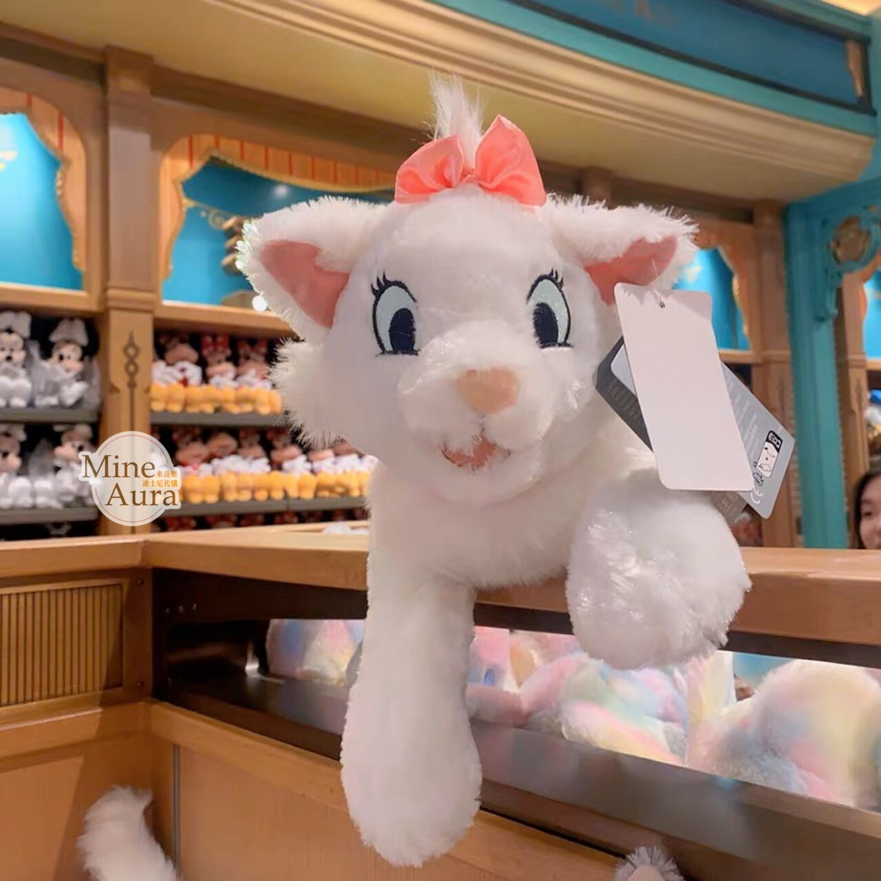 瑪莉貓 Marie 趴趴 趴姿 造型 娃娃 玩偶 貓兒歷險記 The Aristocats -上海迪士尼樂園