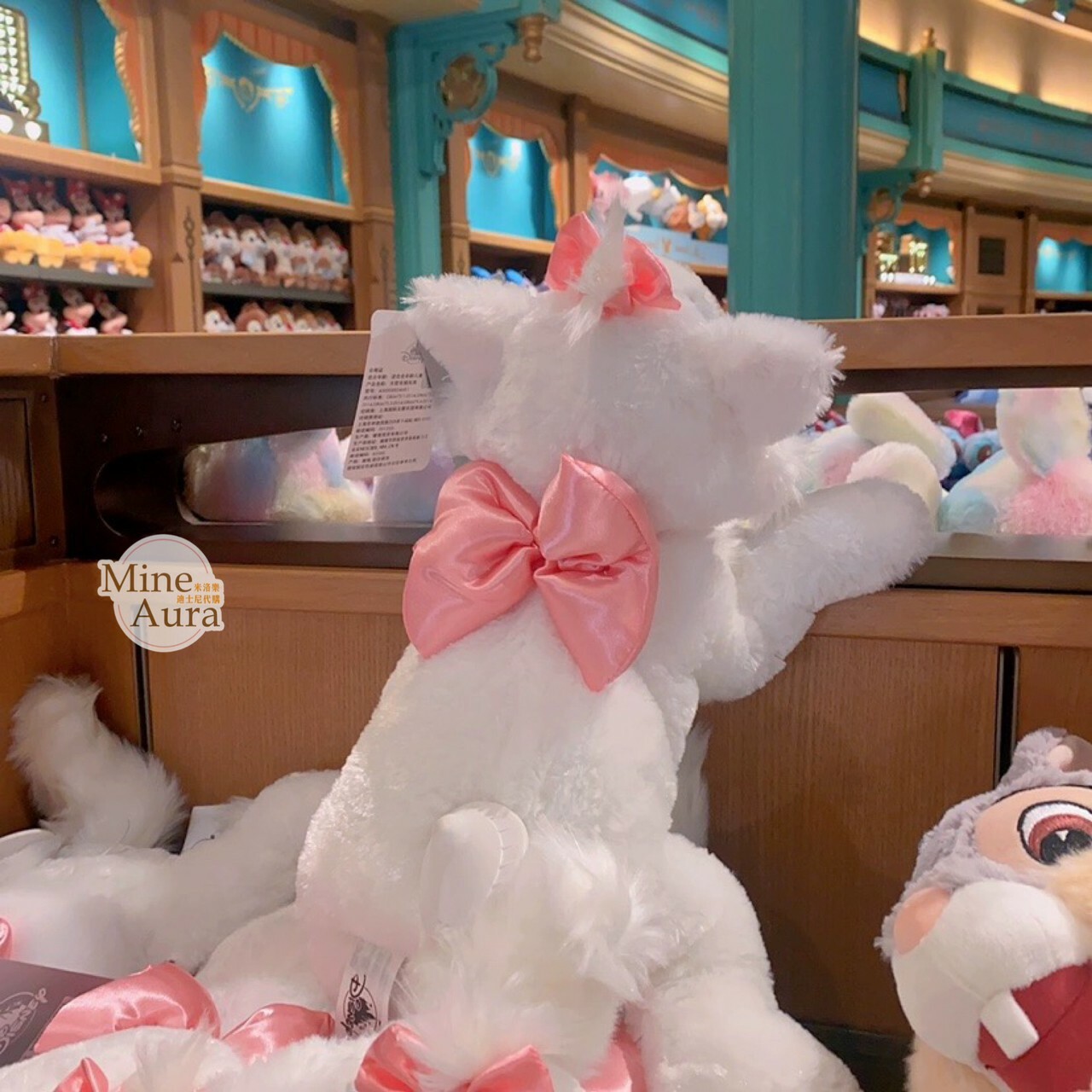 瑪莉貓 Marie 趴趴 趴姿 造型 娃娃 玩偶 貓兒歷險記 The Aristocats -上海迪士尼樂園