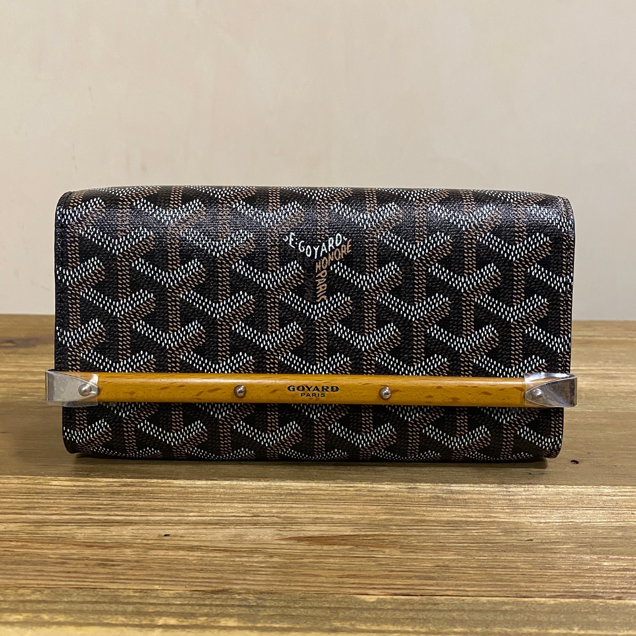 Unused] Goyard Monte-Carlo mini case Black/ tan