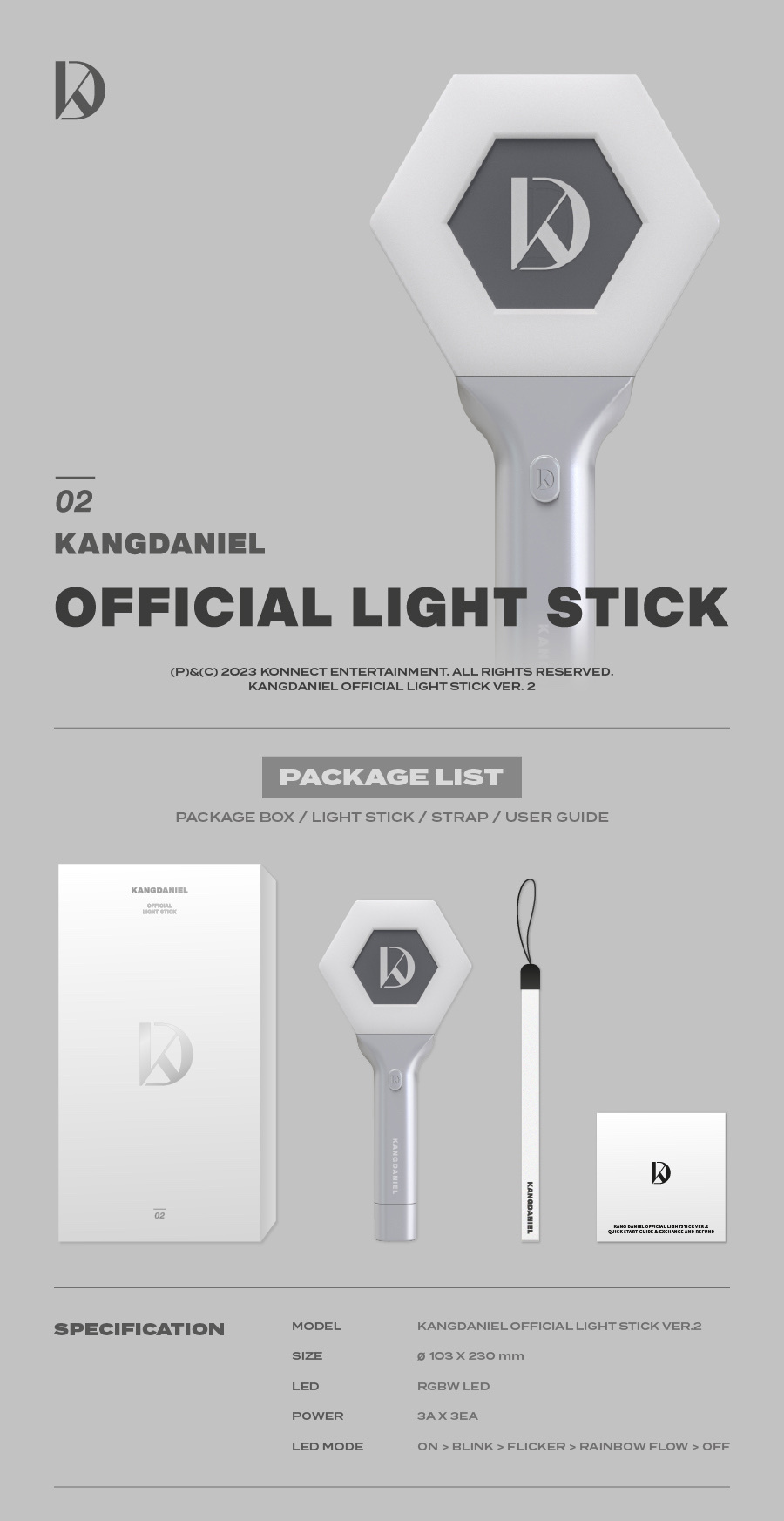 KANG DANIEL OFFICIAL LIGHTSTICK 2