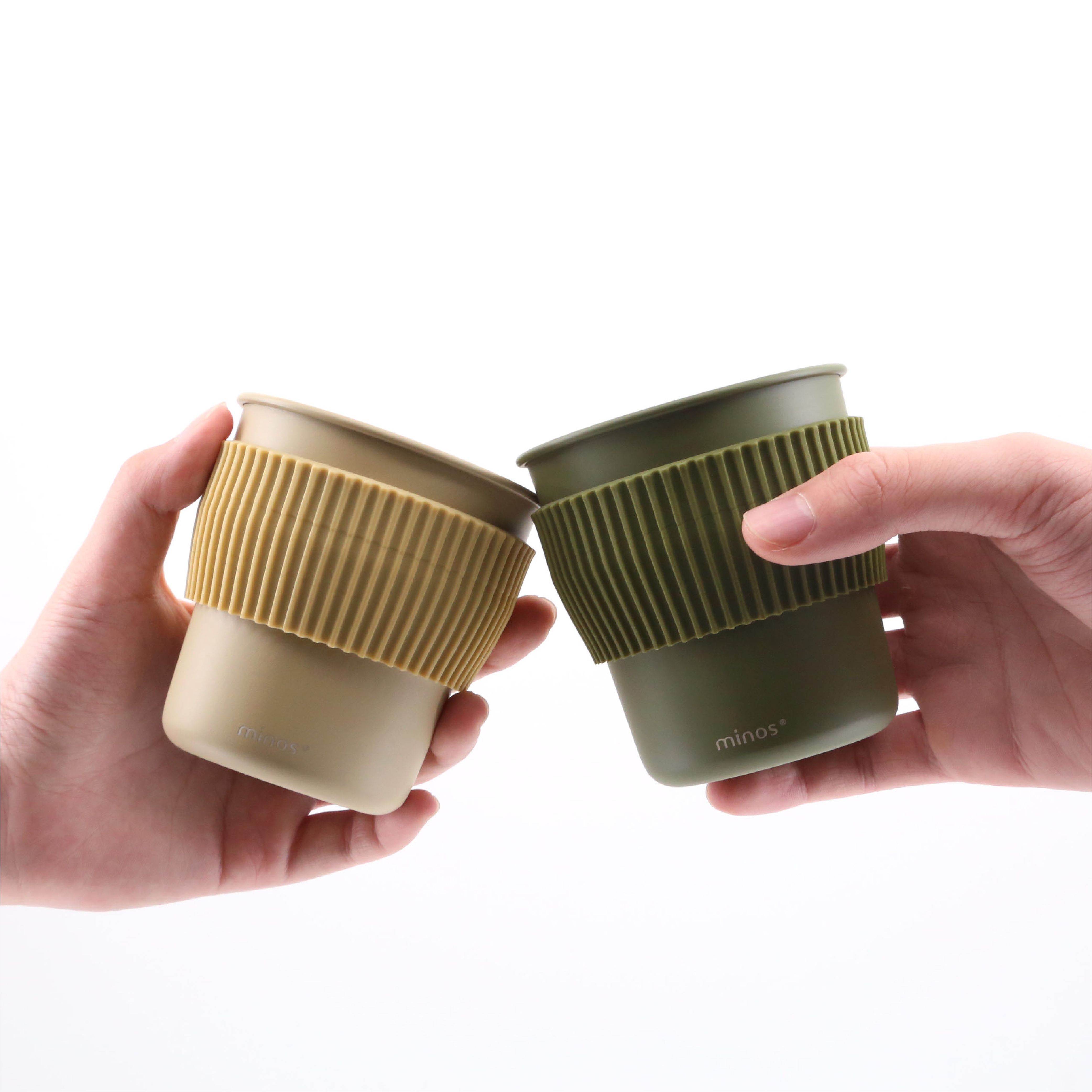 minos 不銹鋼杯含矽膠杯套 320ml（304不鏽鋼／隔熱防燙／露營杯）