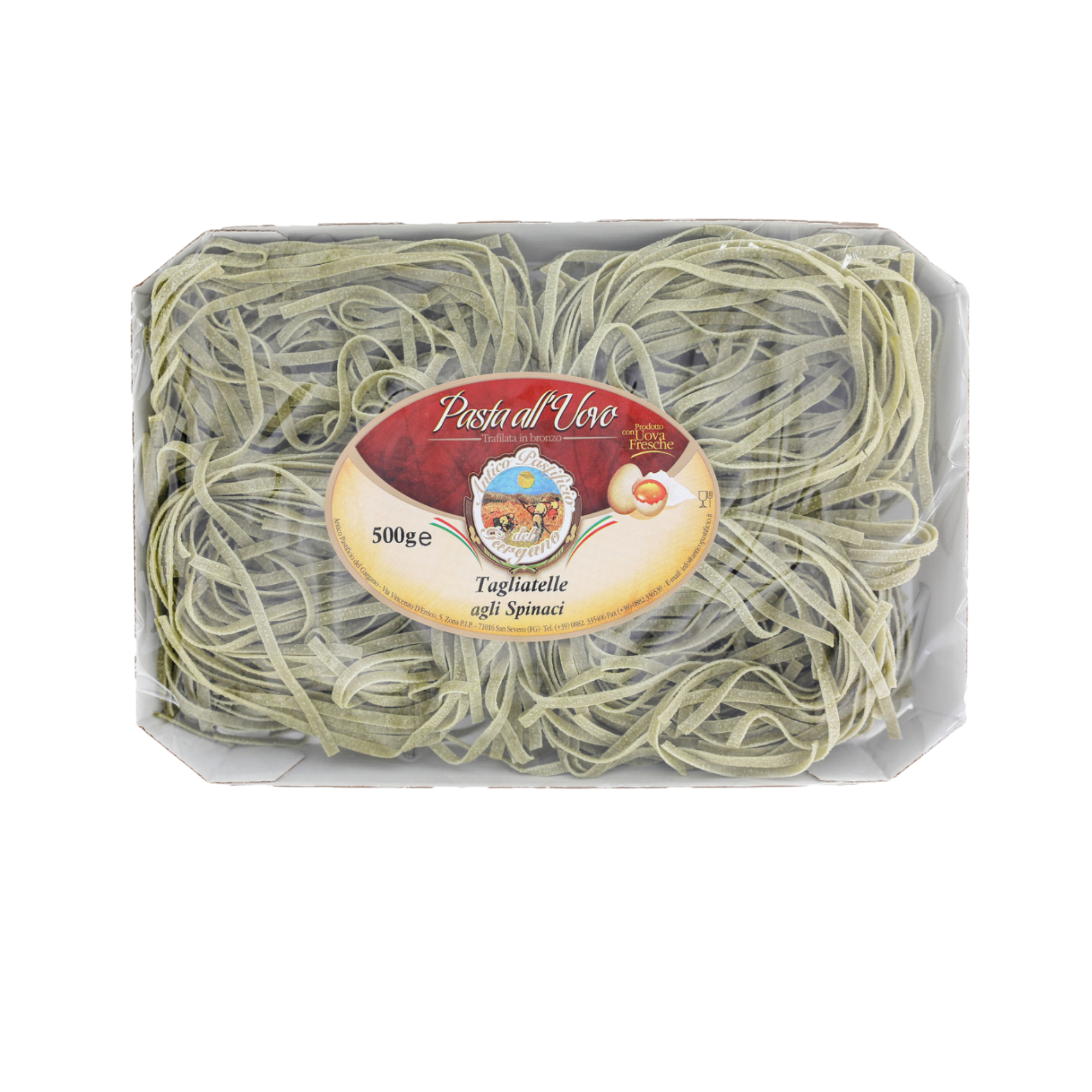 意大利特色波菜闊麵 Italy Tagliatelle Agli Spinaci Featured Pasta 500克 /包 (冷凍 0-4°C)