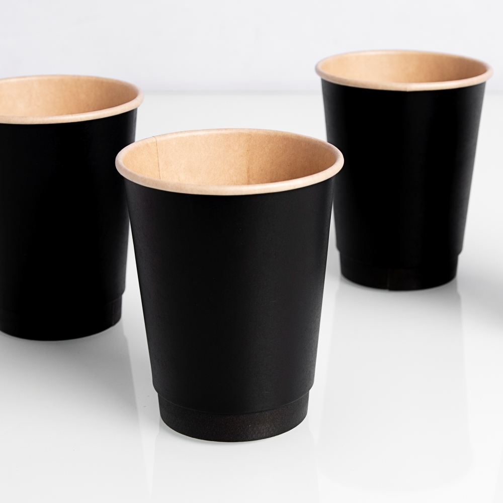 公版雙層中空杯 12oz 全牛滿黑