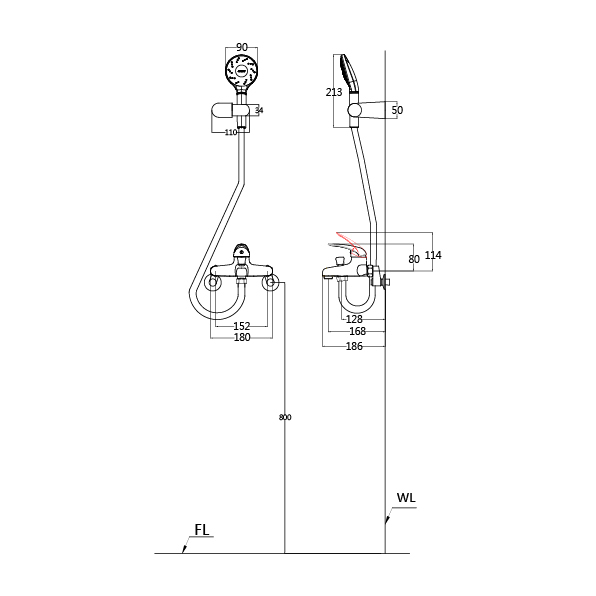 凱撒 龍頭推薦型號 S361C 沐浴龍頭組