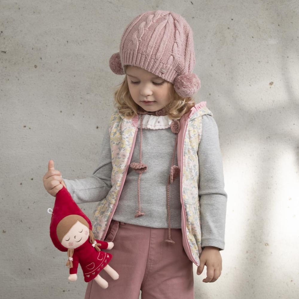 PIPPY 蕾絲荷葉領彈性棉長袖上衣 灰