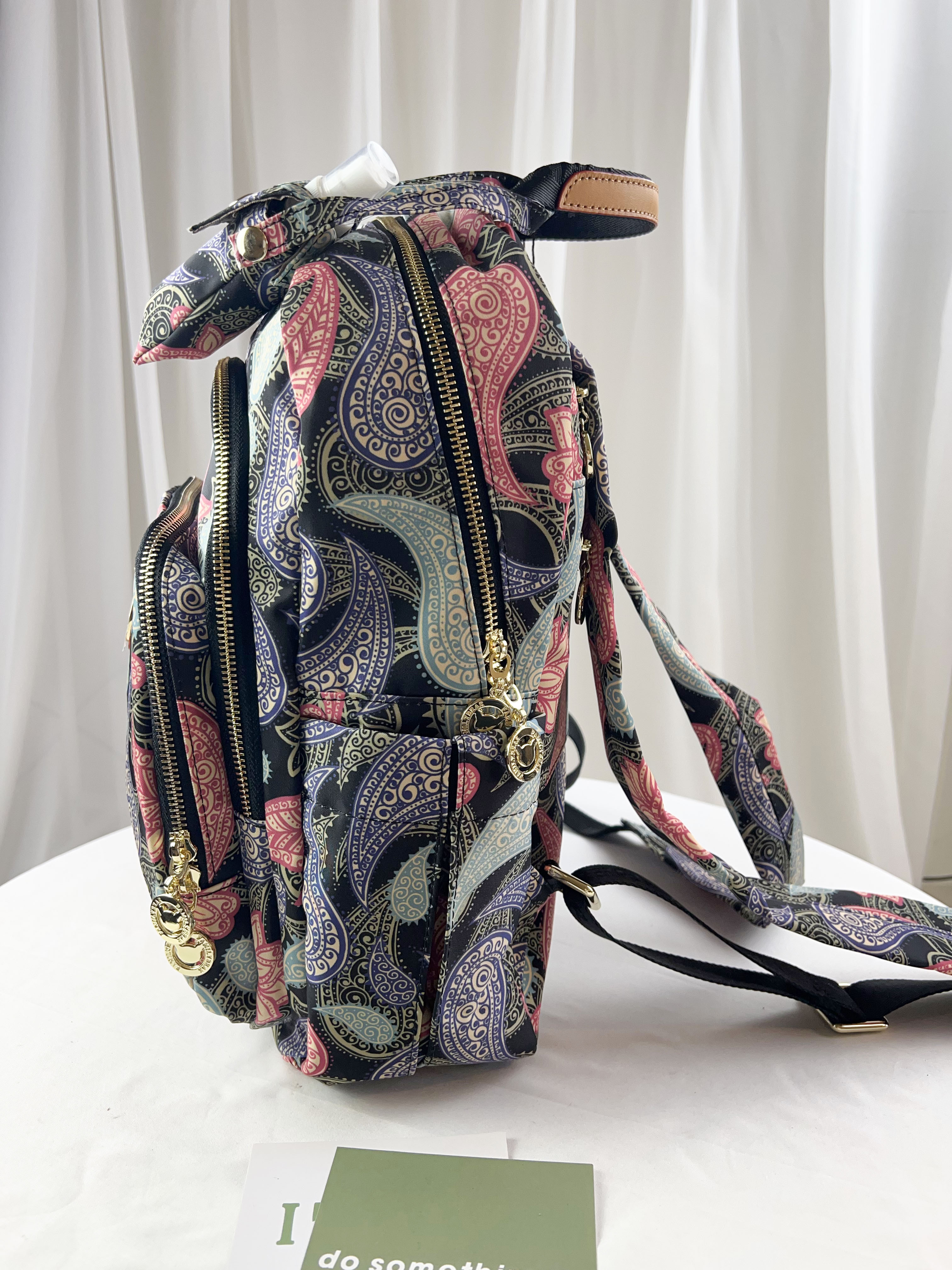 GOODS 幾何圖形防潑水後背包 附酒精保護套+酒精瓶  #2847