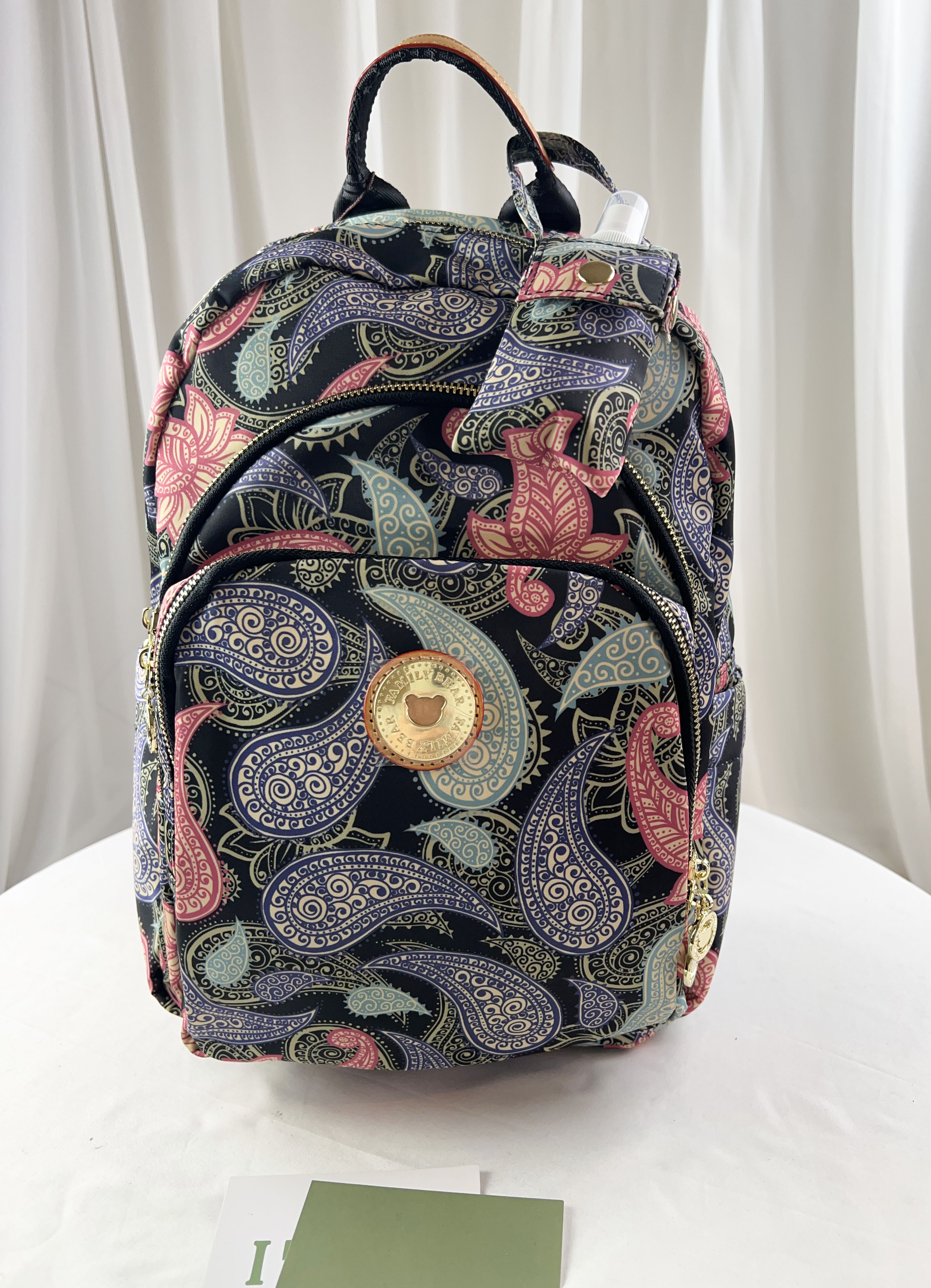 GOODS 幾何圖形防潑水後背包 附酒精保護套+酒精瓶  #2847