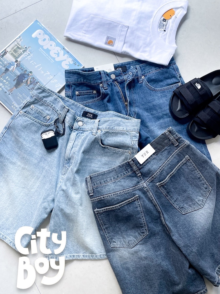 TDH City Boy Look 廓形 牛仔短褲