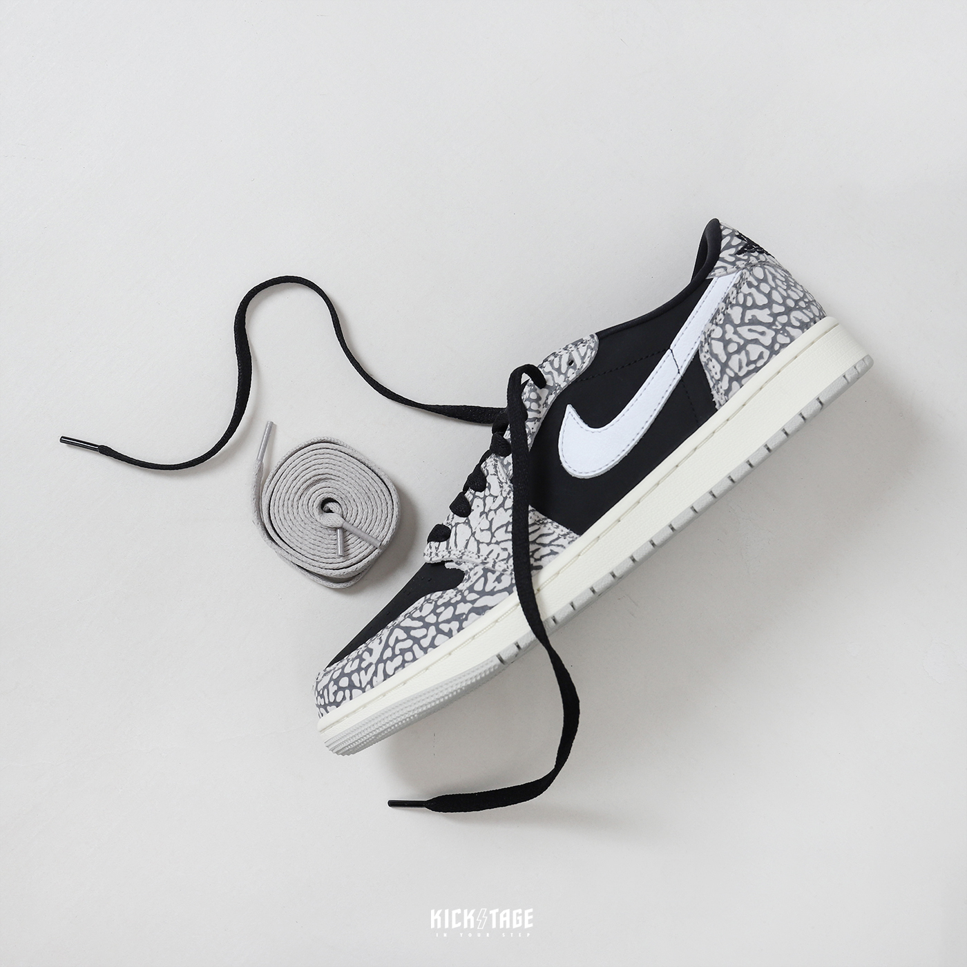 AIR JORDAN 1 LOW Black Cement 黑灰爆裂紋OG 休閒鞋【CZ0790-001】