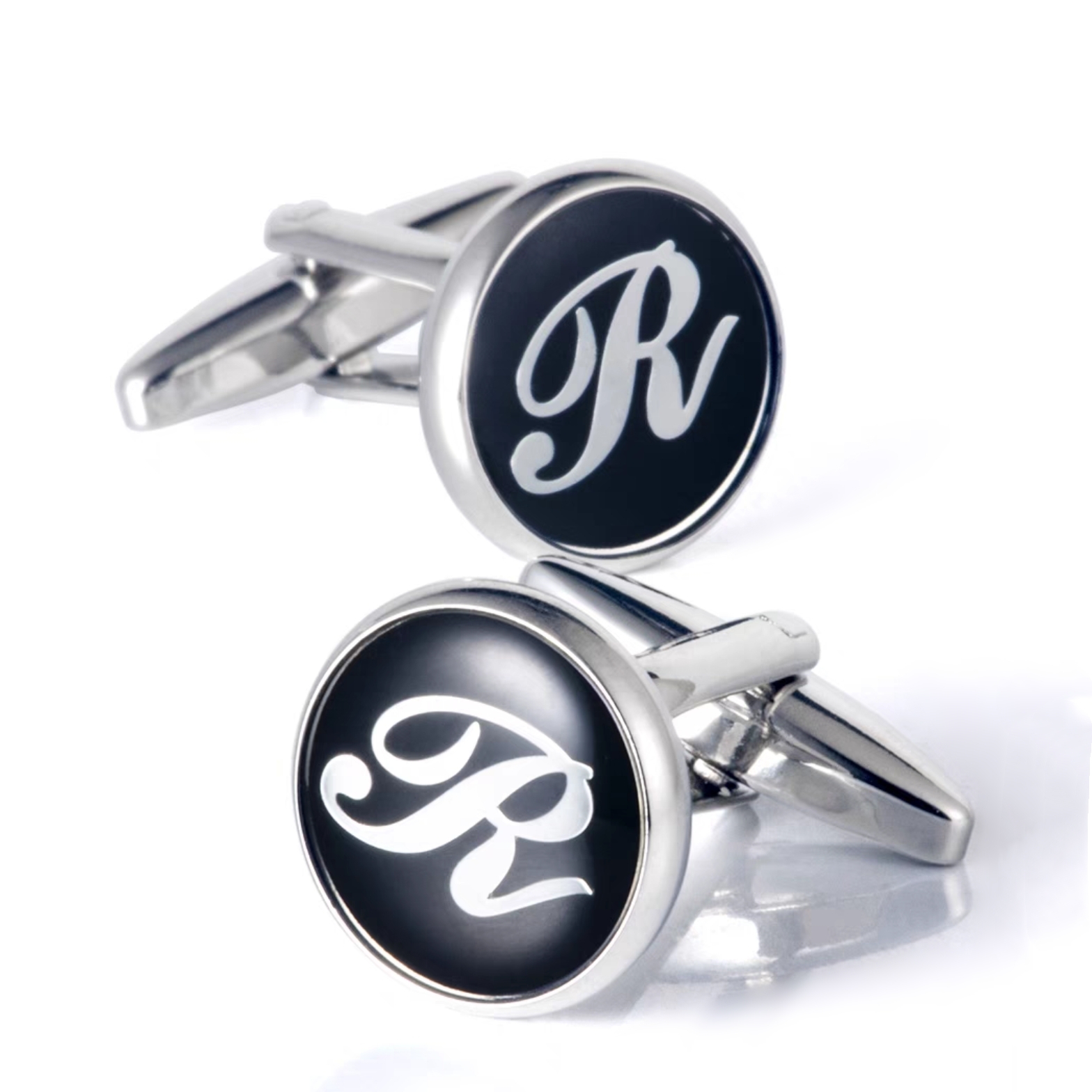 字母圓形袖口鈕