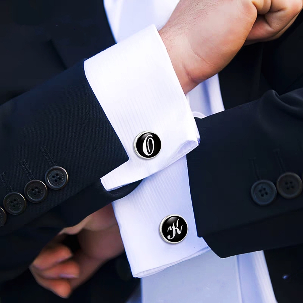 字母圓形袖口鈕