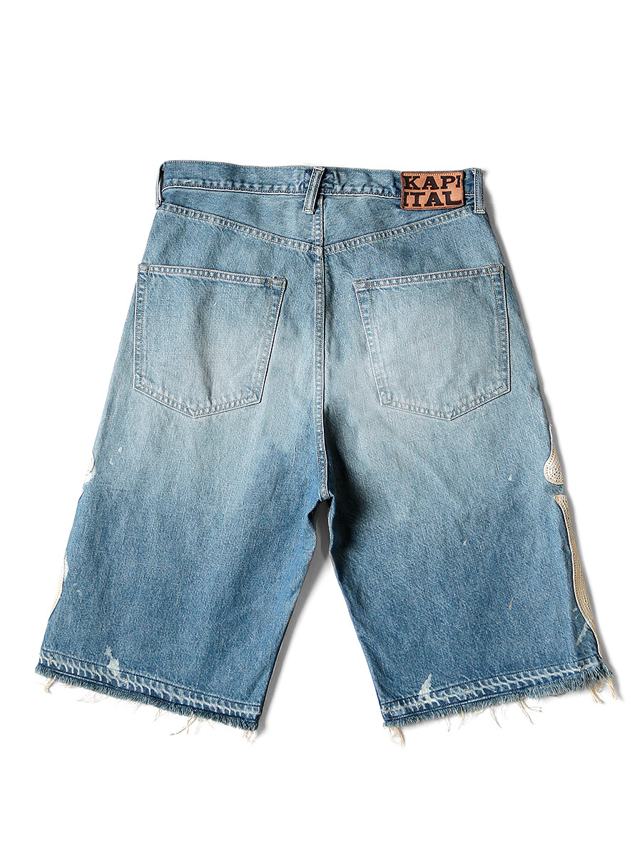 2026SS KAPITAL 14oz denim shorts short pants bone Skeleton  超熱門 骨頭 牛仔 短褲 2色 現貨 EK-1449SPA