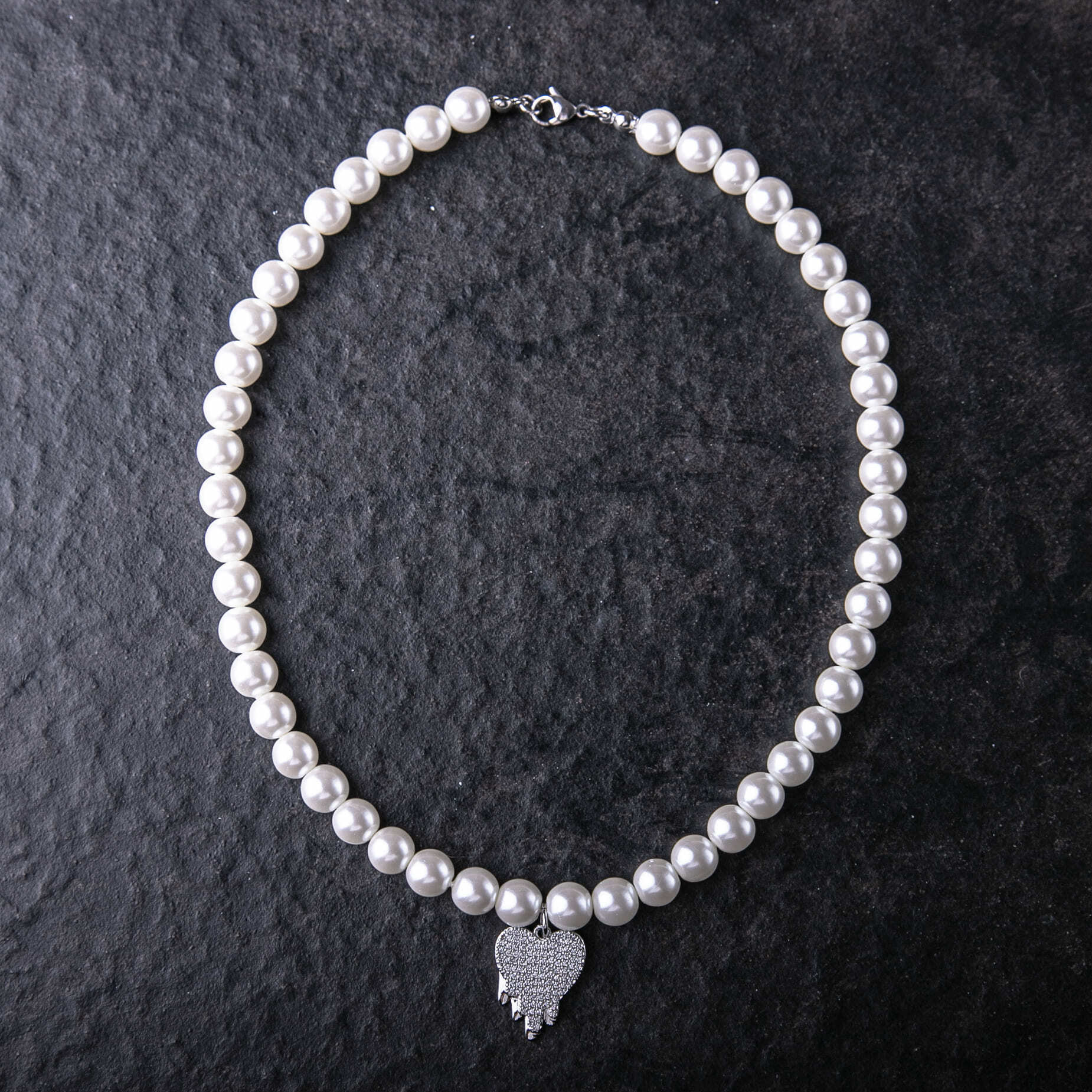 8mm融化愛心珍珠鍊