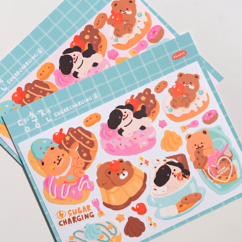 Khakiz Sticker－Sugar Charging (Korean Stationery Brand)