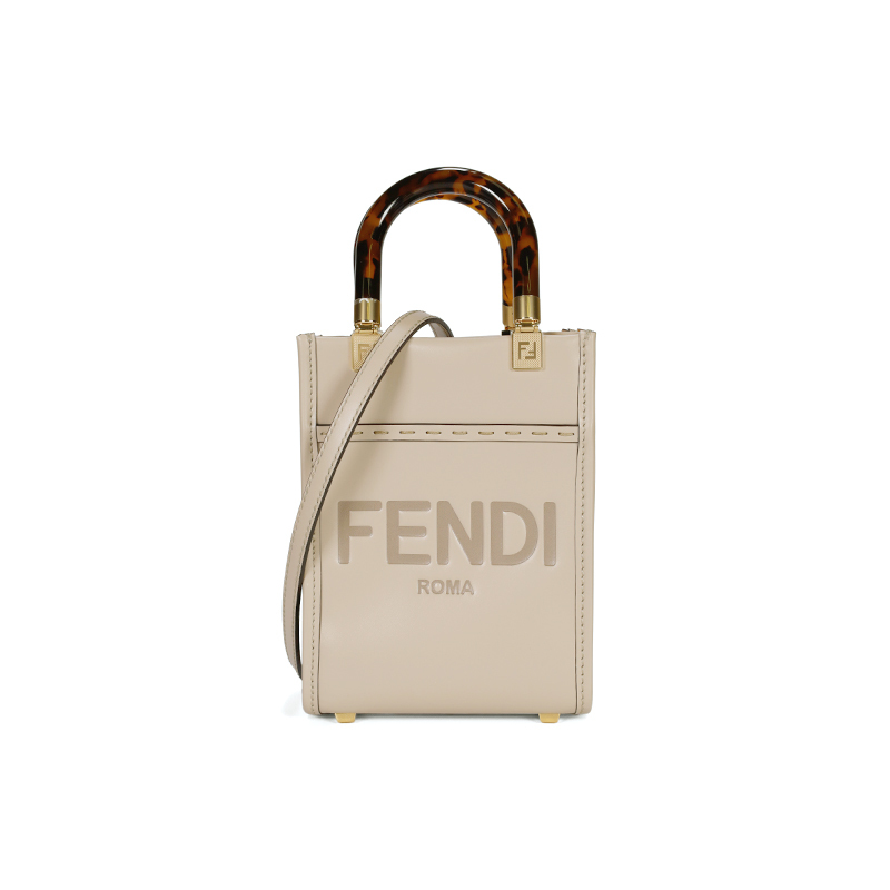 FENDI Logo 壓紋迷你斜挎包 -T