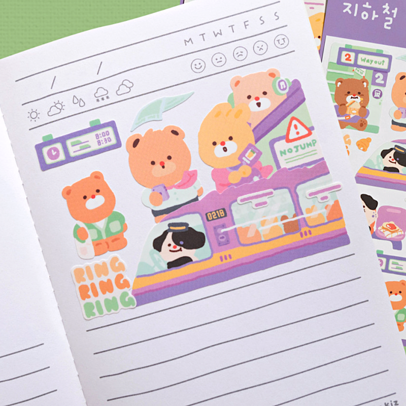 Khakiz Sticker－Subway (Korean Stationery Brand)