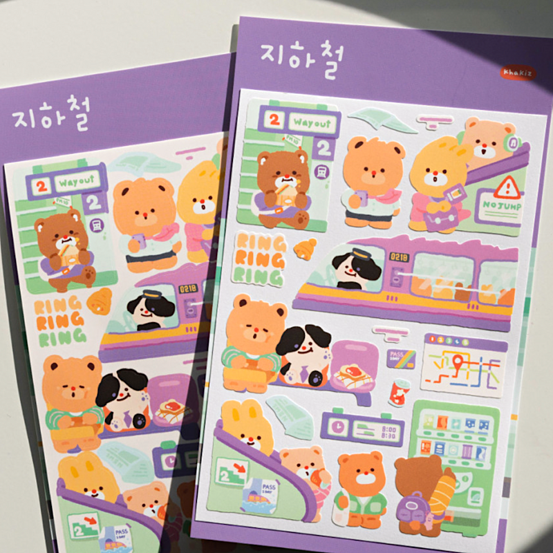 Khakiz Sticker－Subway (Korean Stationery Brand)