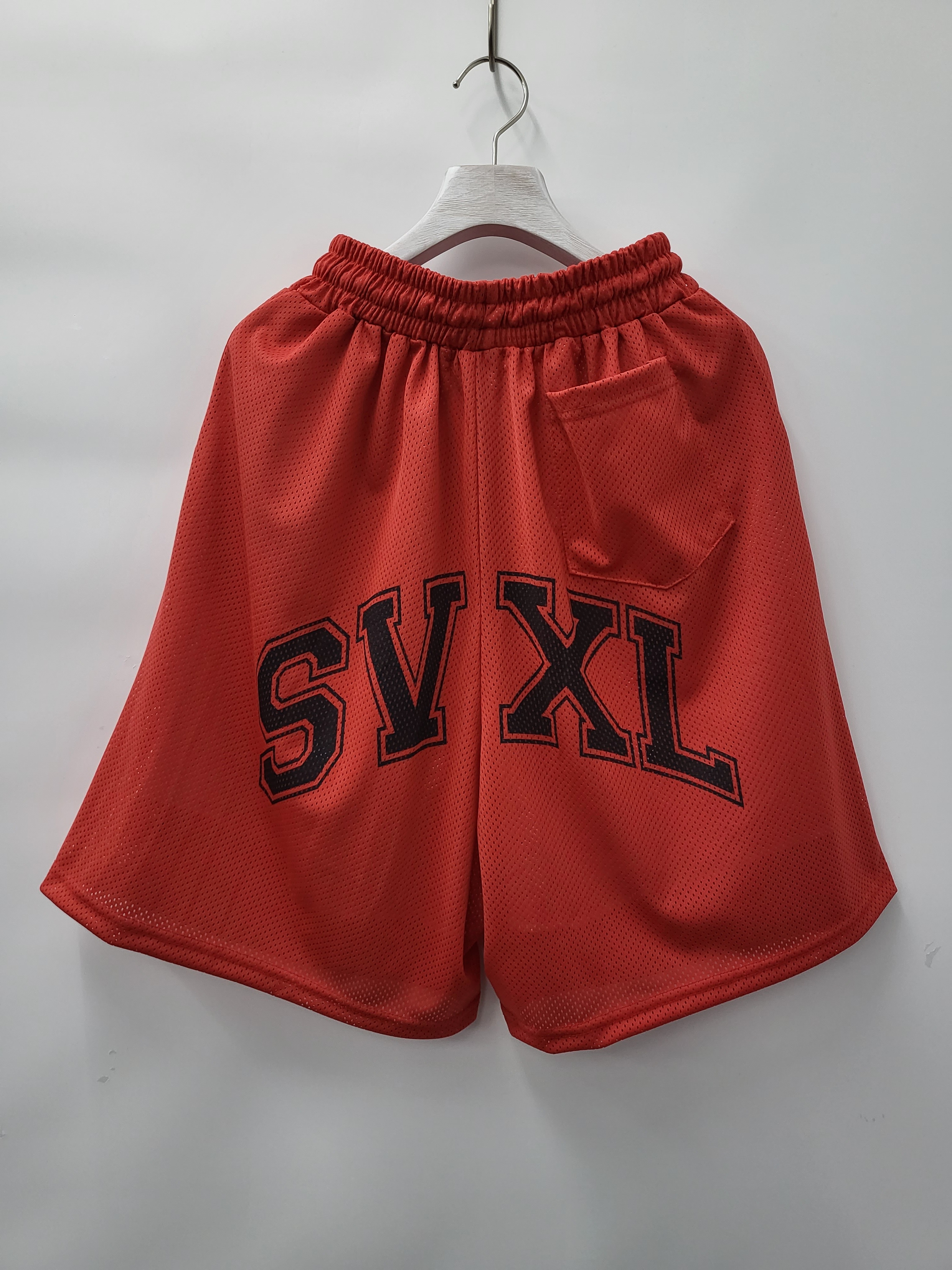 英文字圖案網紋短褲 P2467