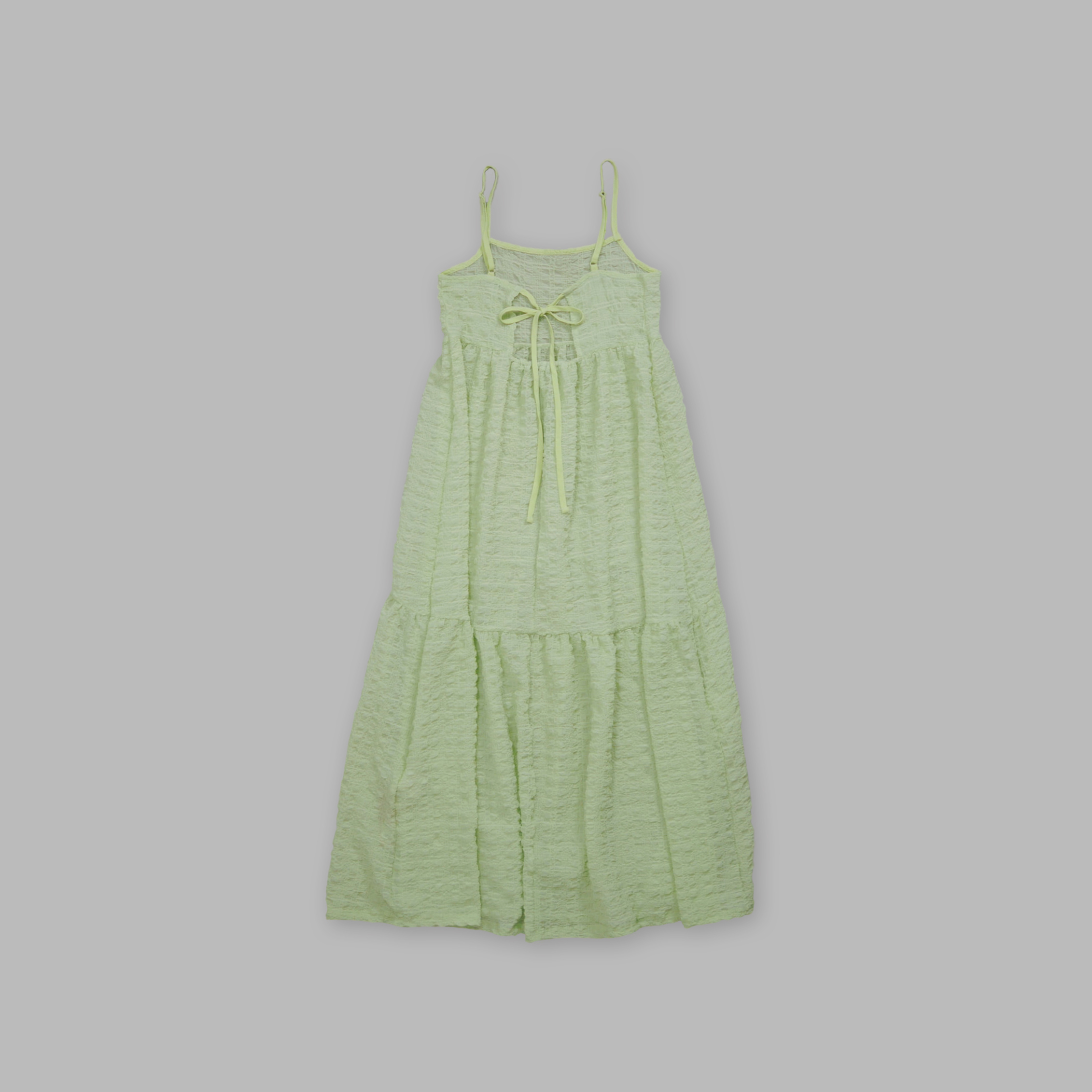 J.P.L. 細帶抽褶透紗傘型長罩衫 ╭ 3色 ╮