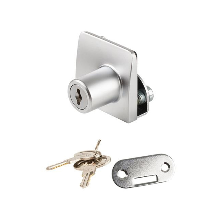 丹麥SISO正方玻璃雙門鎖(啞銀色)(同匙)