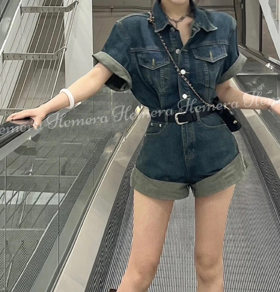 JS23S0708 休閒牛仔布連身褲