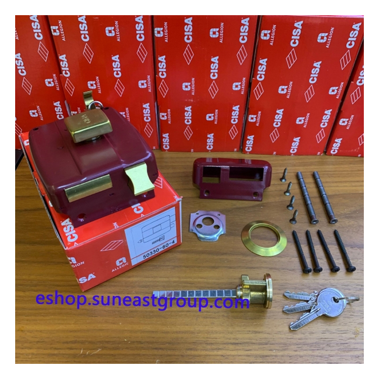 "Cisa"手扭三開鎖(外左)