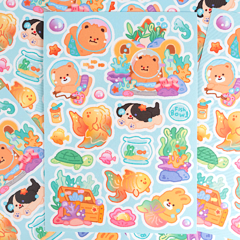 Khakiz Sticker－Ligom Aquarium (Korean Stationery Brand)