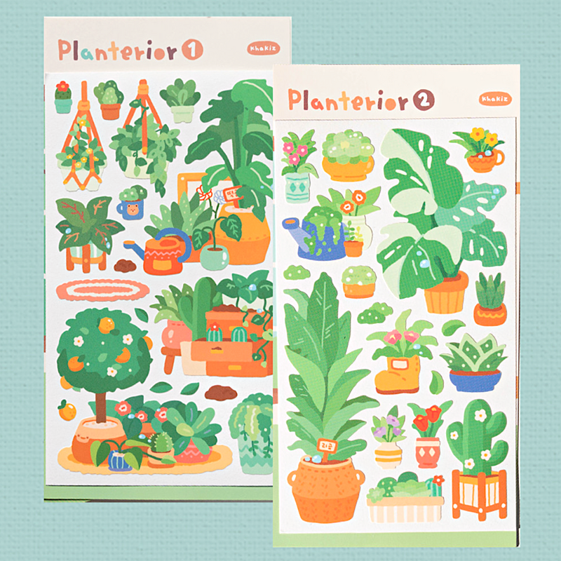 Khakiz Sticker－Planterior Deco Series (Korean Stationery Brand)