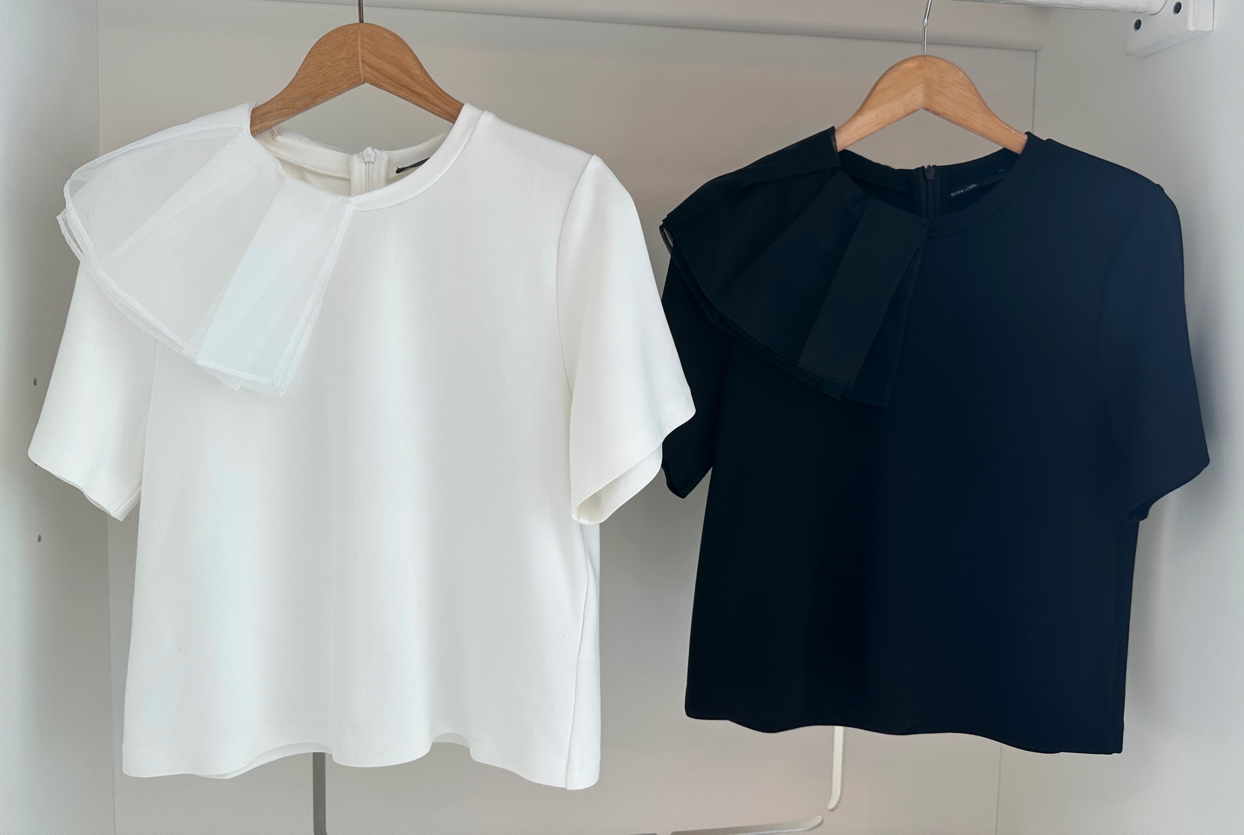 ORGANZA SHOULDER S/SLEEVE BLOUSE